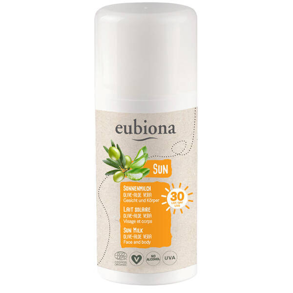 Mleczko na słońce SPF 30 z oliwą z oliwek i aloesem 100ml Eubiona