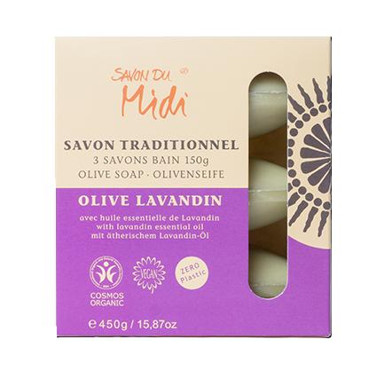 Mydło oliwne z olejkiem lawendowym 3 x 150 g Savon du Midi