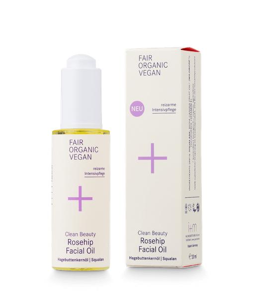 CLEAN BEAUTY Olejek do pielęgnacji twarzy z dziką różą i skwalanem