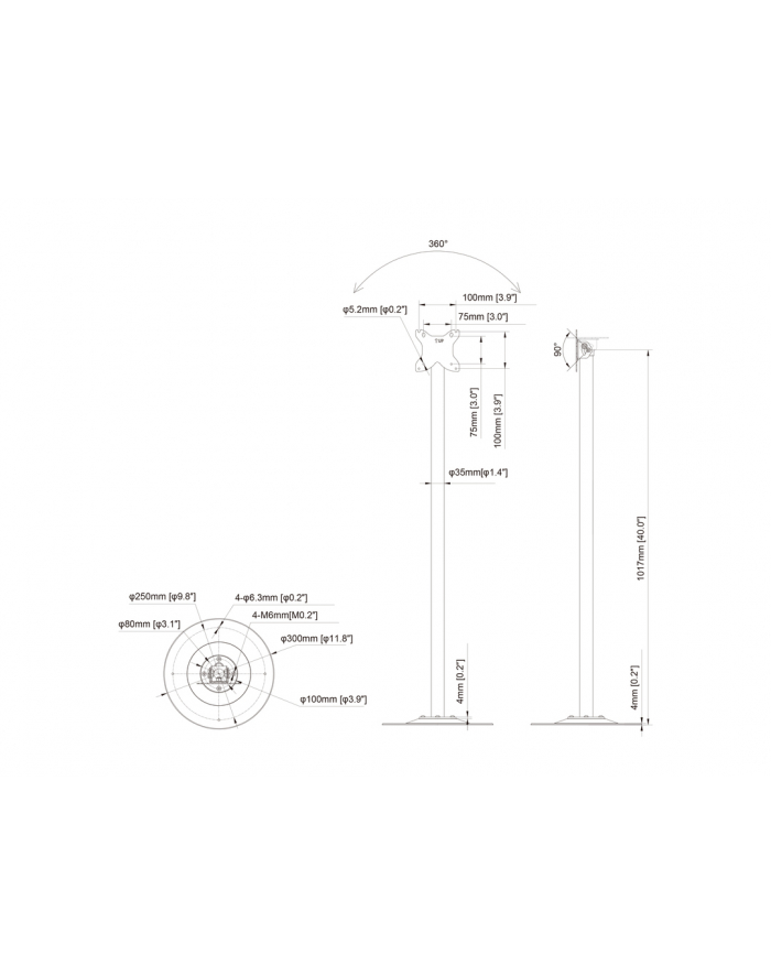 Multibrackets M Pro Single Pole Floorbase 7350105210549 7350105210549