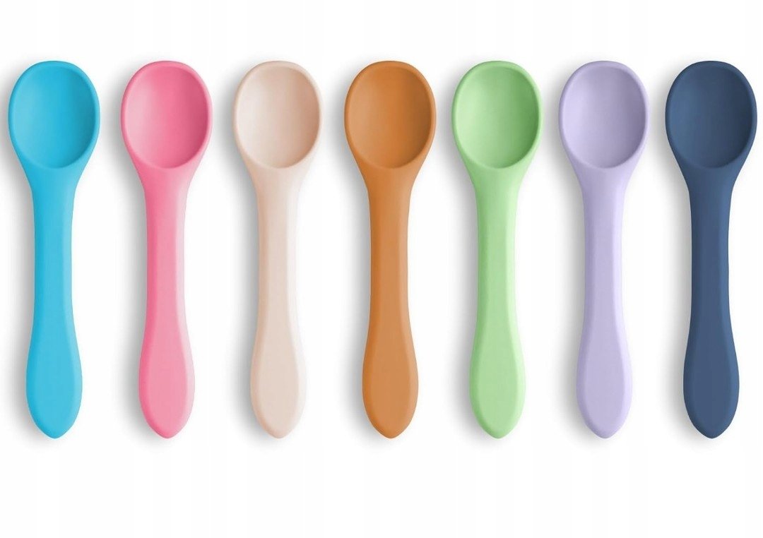 Łyzeczki silikonowe dla niemowląt zestaw 7 szt dla niemowląt