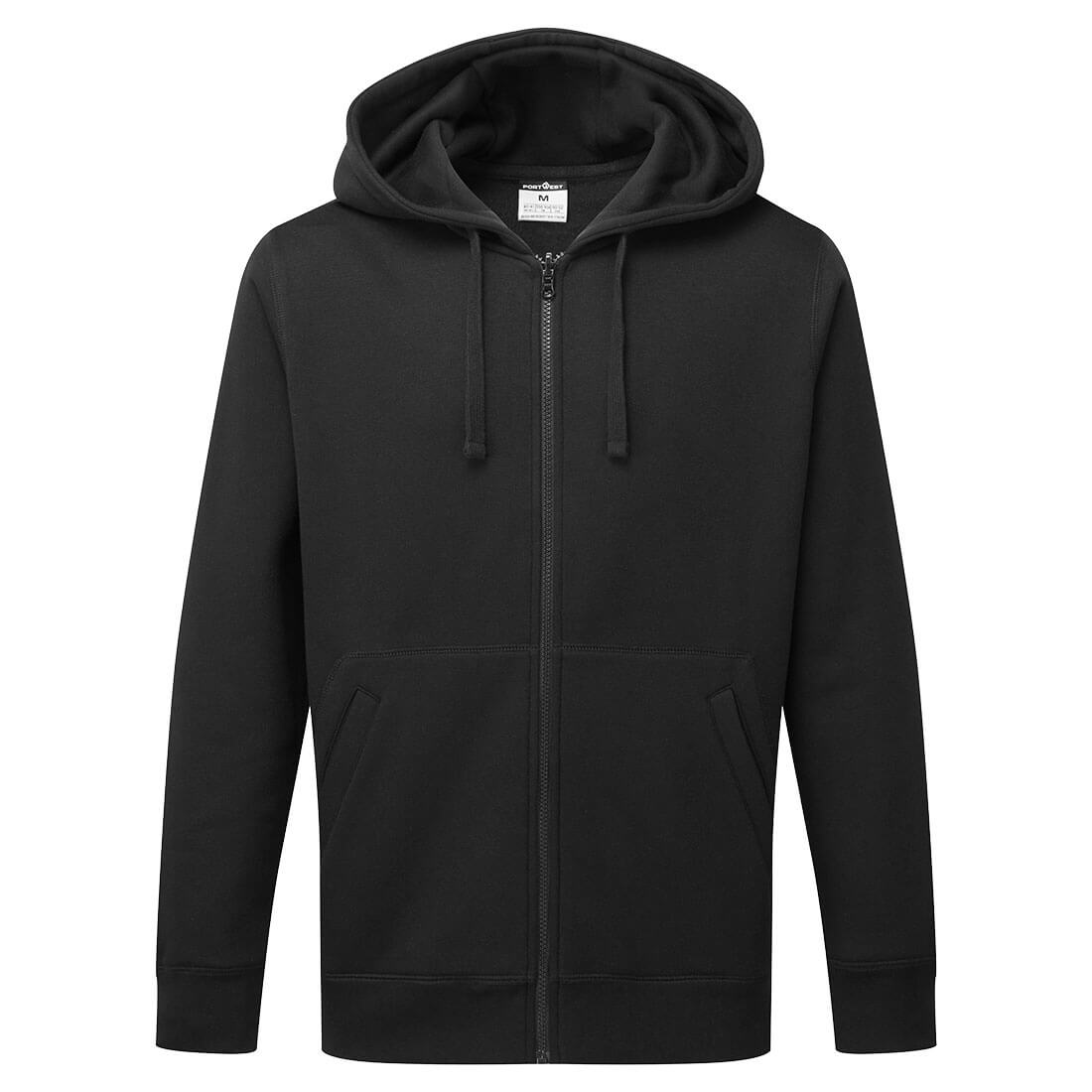 PORTWEST B312 BLUZA Z KAPTUREM ZAPINANA NA ZAMEK; CZARNY