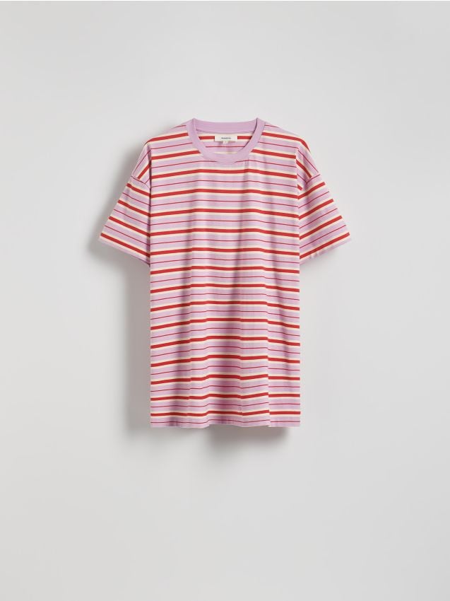 Reserved - T-shirt w paski - wielobarwny