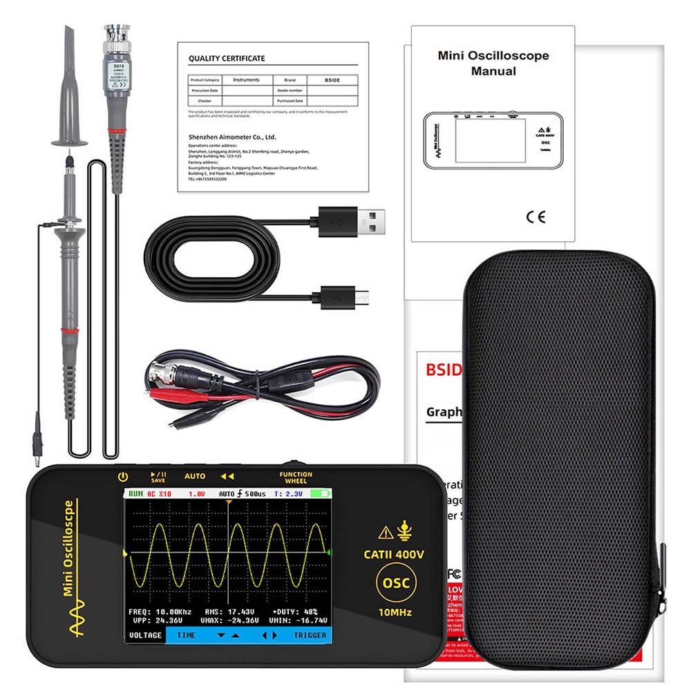 BSIDE OT3 Oscilloscope with Probe 3 2