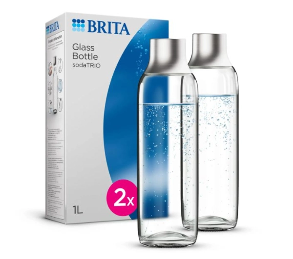 Brita sodaTRIO Zestaw 2 Butelek Szklanych 1l