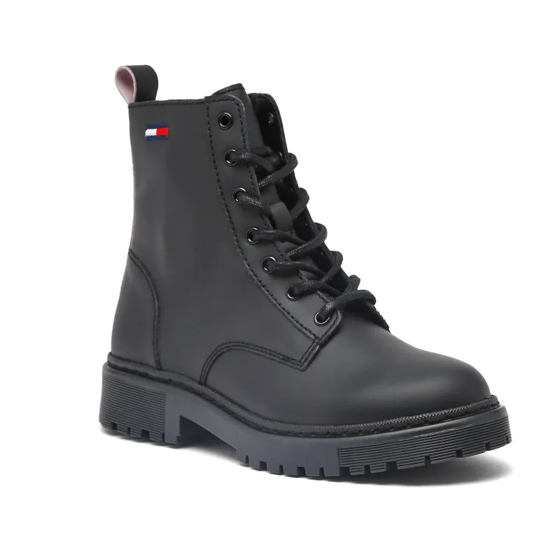Tommy Jeans Skórzane botki LACE UP