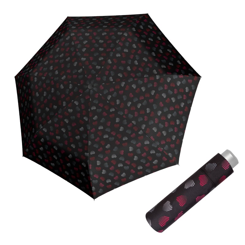 Mini Light Emotion black - składany parasol damski