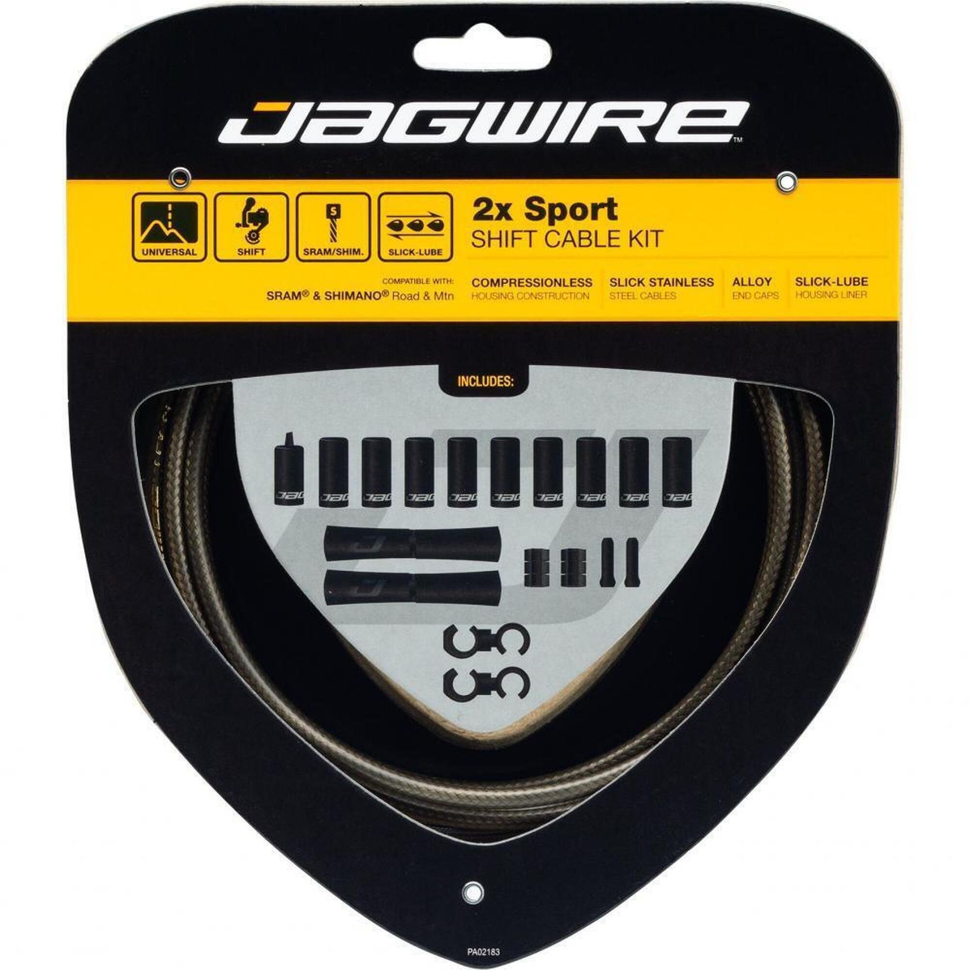 Jagwire Jagwire 2X Sport Shift Linka przerzutki - zestaw do Shimano/SRAM, carbon silver  2021 Linki przerzutki i pancerze 18020210