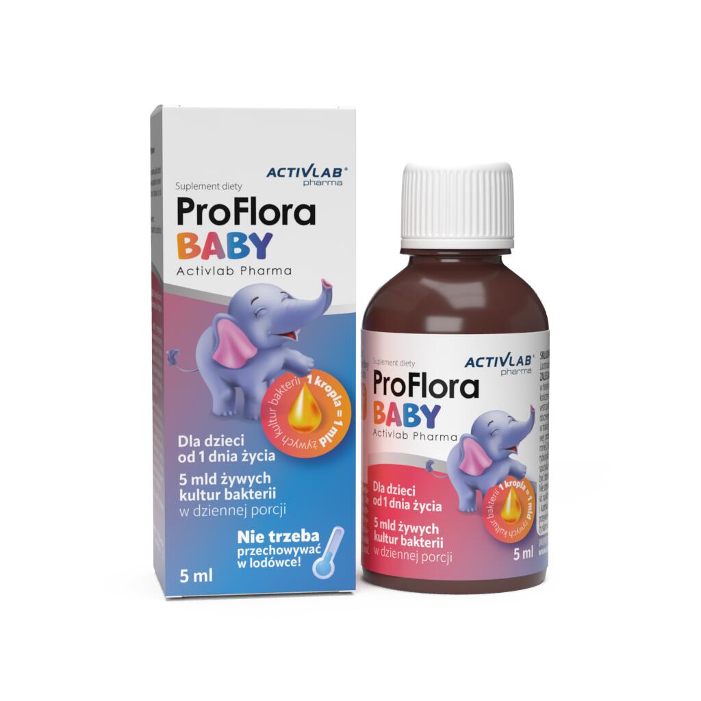 Suplement diety, ACTIVLAB PHARMA ProFlora Baby krople, 5ml