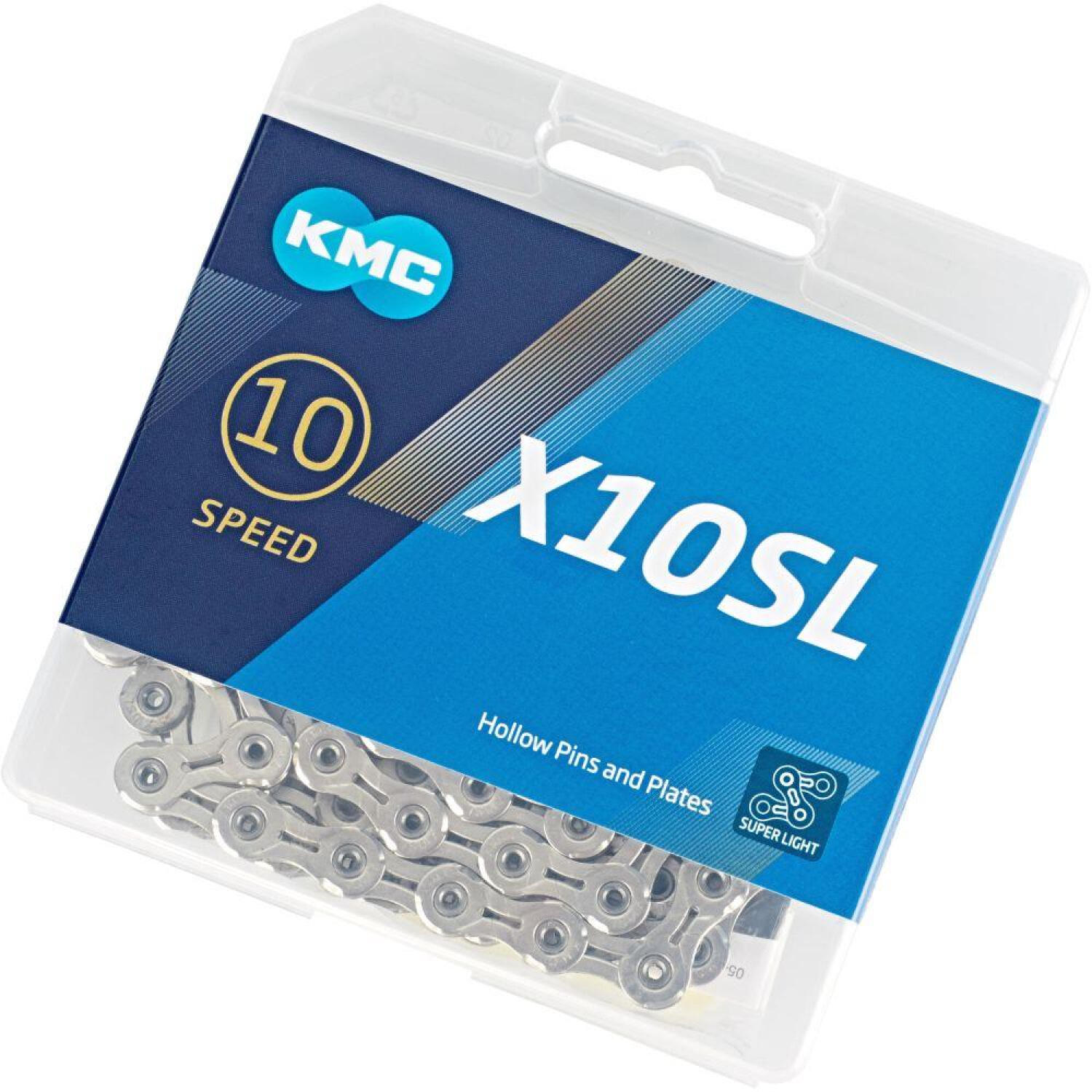 KMC X10SL Ti-N Łańcuch rowerowy 10-rzędowy, silver 114 ogniwa 2020 Łańcuchy 240598