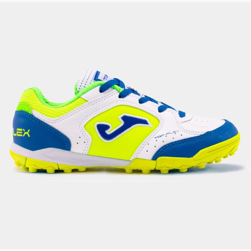 Joma Top Flex Jr 2402 TF TPJW2402TF, dla chłopca, buty piłkarskie - turfy, Biały