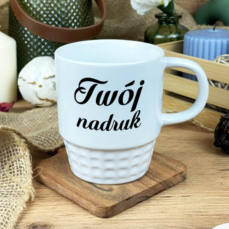 Biały kubek Diamond z Twoim nadrukiem