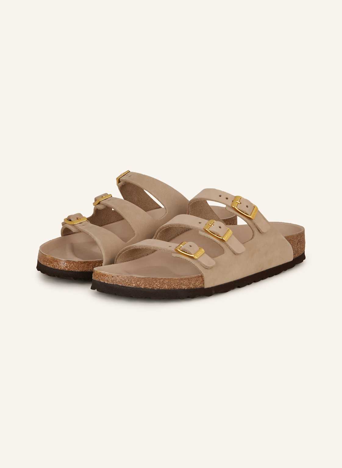 Birkenstock Klapki Florida Lenb beige