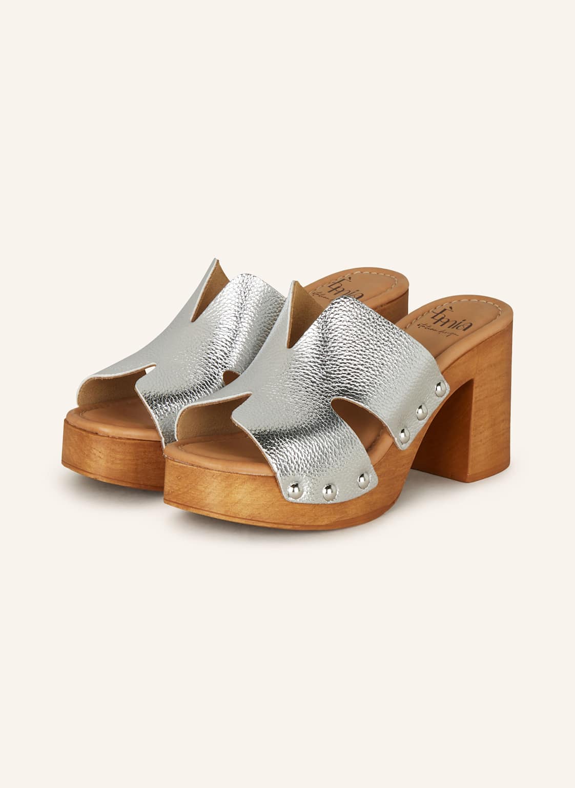 È Mia Mules Z Nitami silber