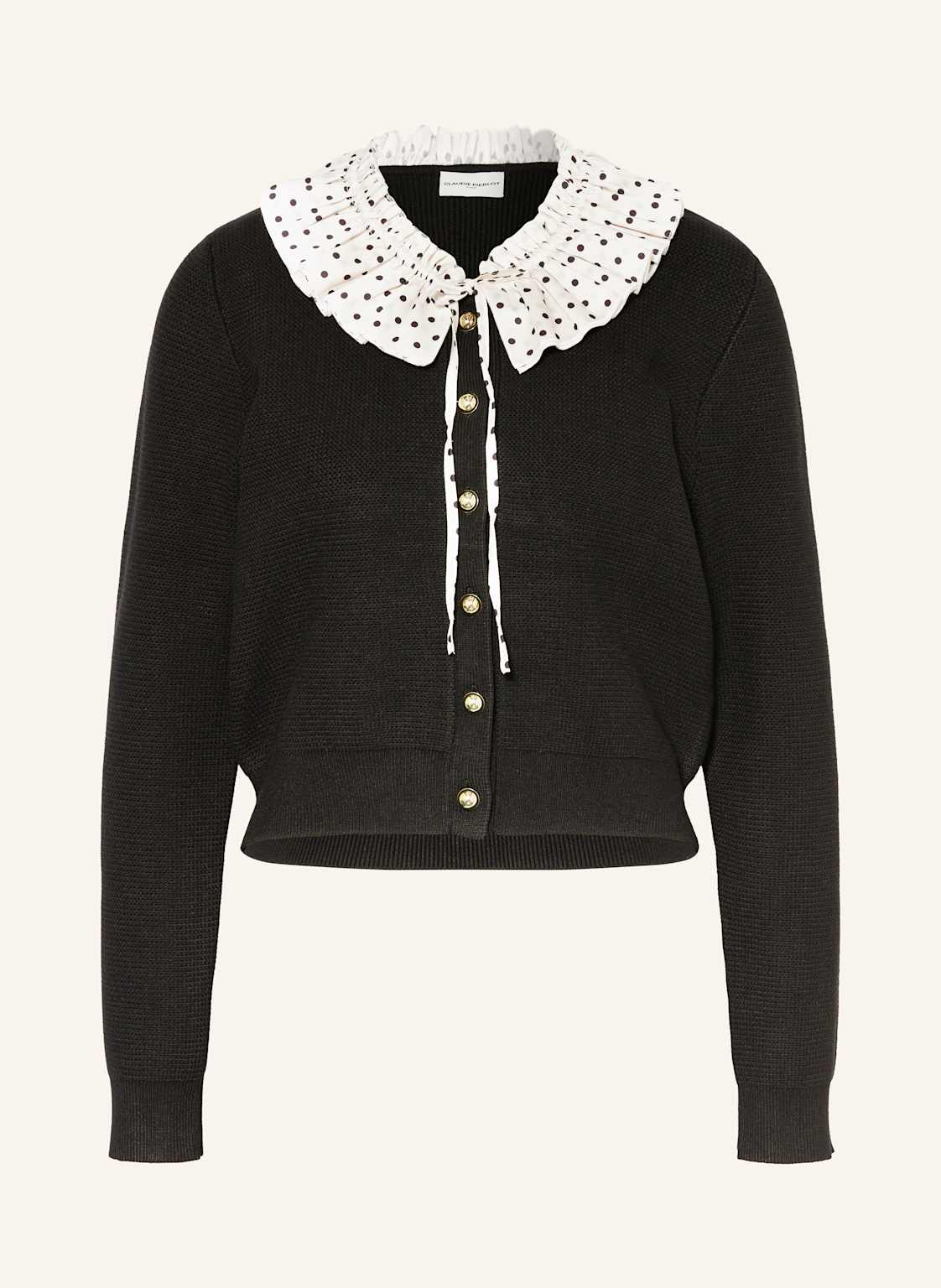 Claudie Pierlot Kardigan Z Odpinanym Kołnierzem schwarz
