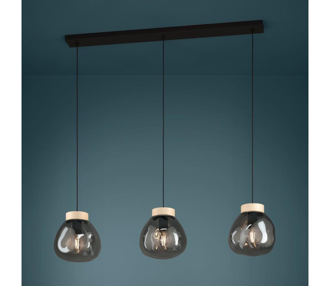 Eglo 390318 - Żyrandol na lince MAGACELA 3xE27/40W/230V dymny