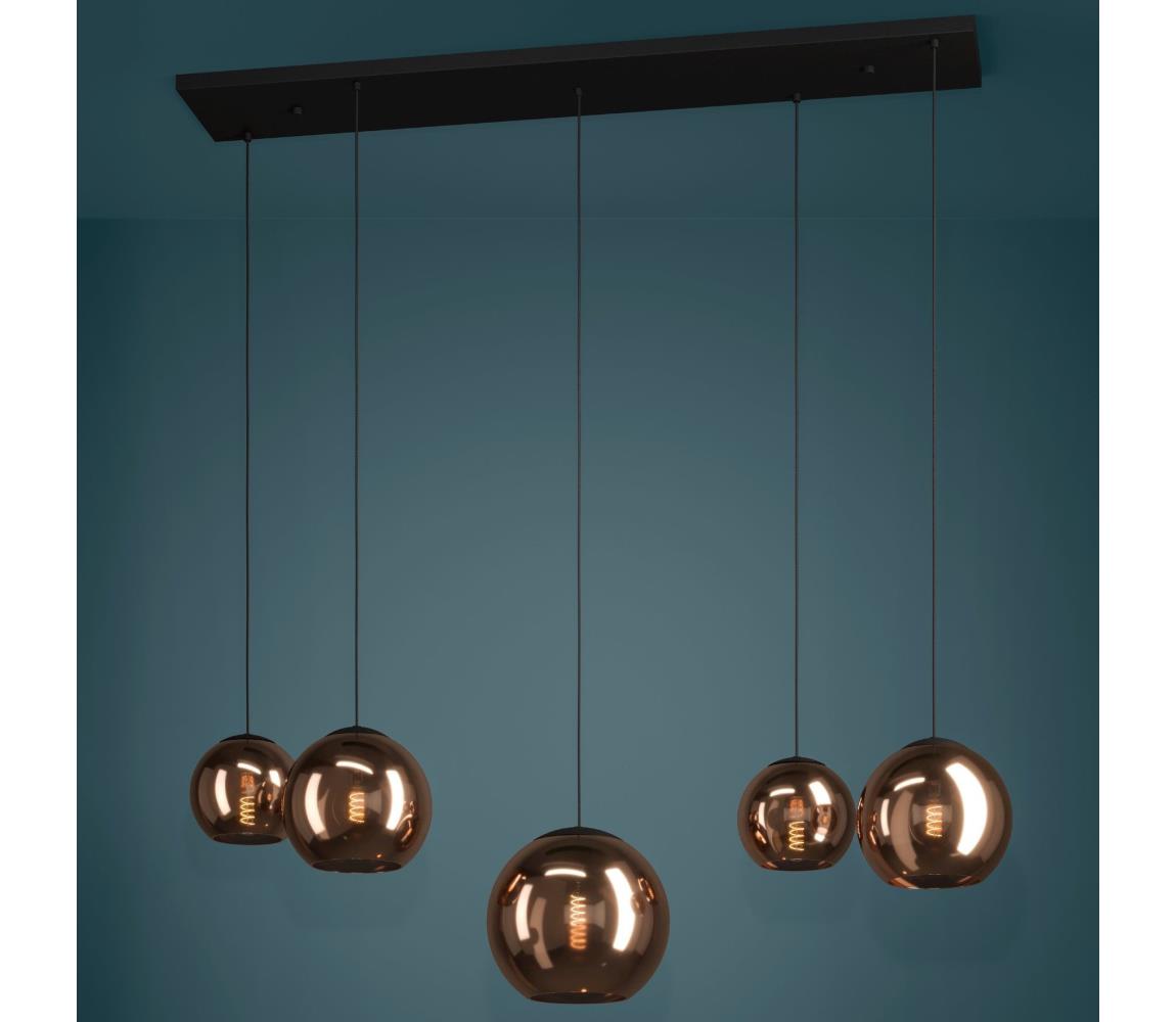 Eglo 390388 - Żyrandol na lince CORDOBA 5xE27/40W/230V miedziany