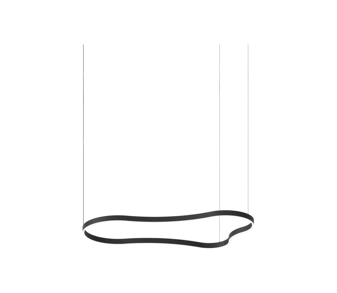 Ideal Lux - LED Żyrandol na lince WAVES LED/54W/230V CRI 90 czarny