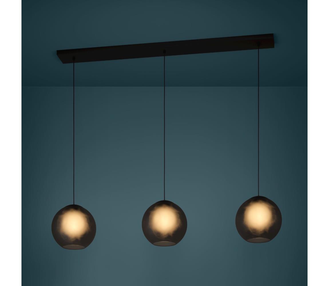 Eglo 390214 - Żyrandol na lince ARANGONA 3xE27/40W/230V szary