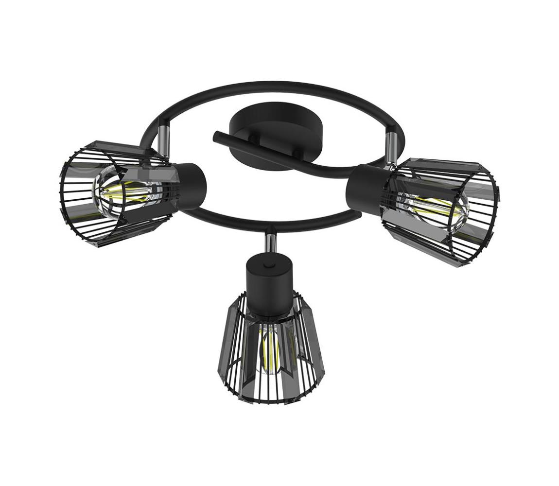 Prezent 27518 - Oświetlenie punktowe PONTEO 3xE27/40W/230V czarny