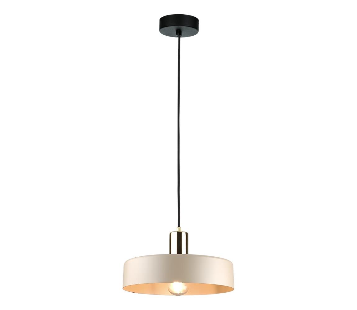 Żyrandol na lince LATTE 1xE27/60W/230V beżowy/chrom błyszczący