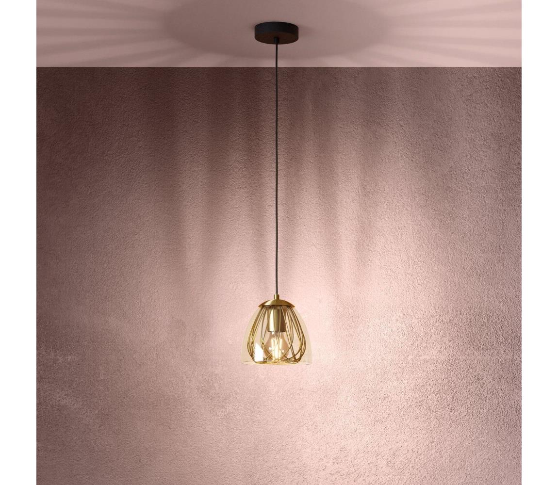 Eglo 390037 - Żyrandol na lince JAZMINIA 1xE27/40W/230V złoty