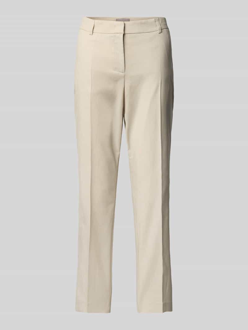 Spodnie materiałowe o kroju regular fit z kantami