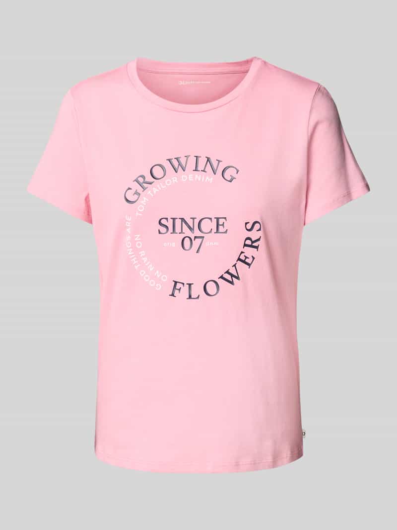 T-shirt o kroju regular fit z czystej bawełny