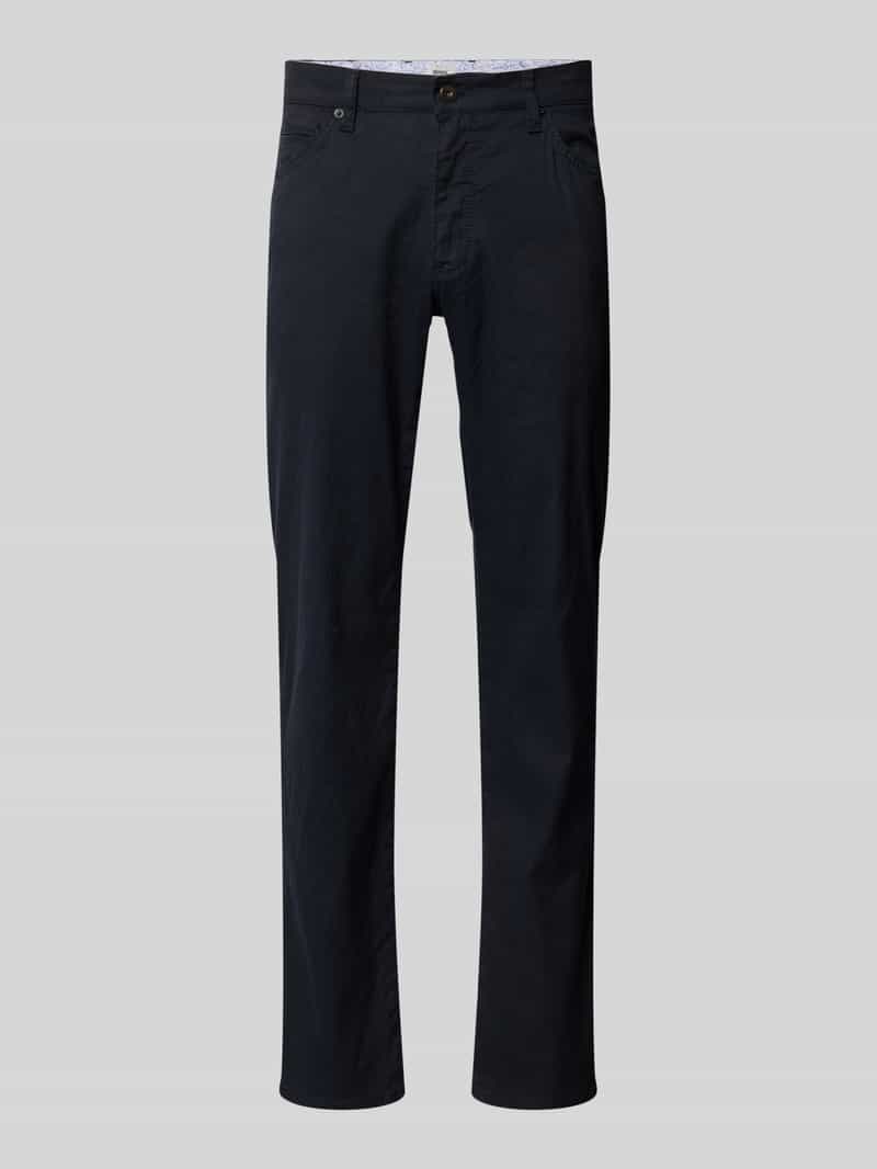 Spodnie lniane o kroju regular fit z 5 kieszeniami model ‘CADIZ’