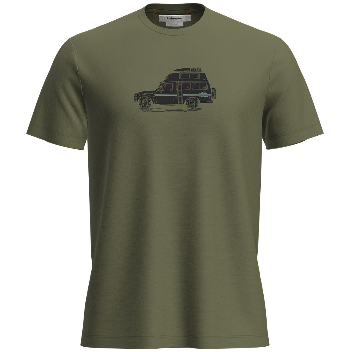 Męska koszulka Icebreaker M Mer 150 Tech Lite SS Tee Cosy Camper Rozmiar: XL / Kolor: zielony