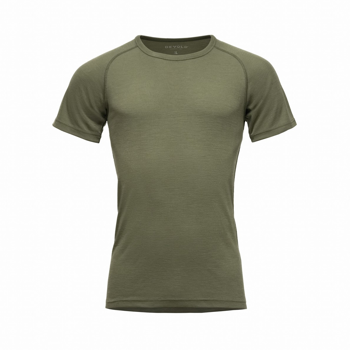 Męska koszulka Devold Lauparen Merino 190 Base Tee Man Rozmiar: M / Kolor: zielony