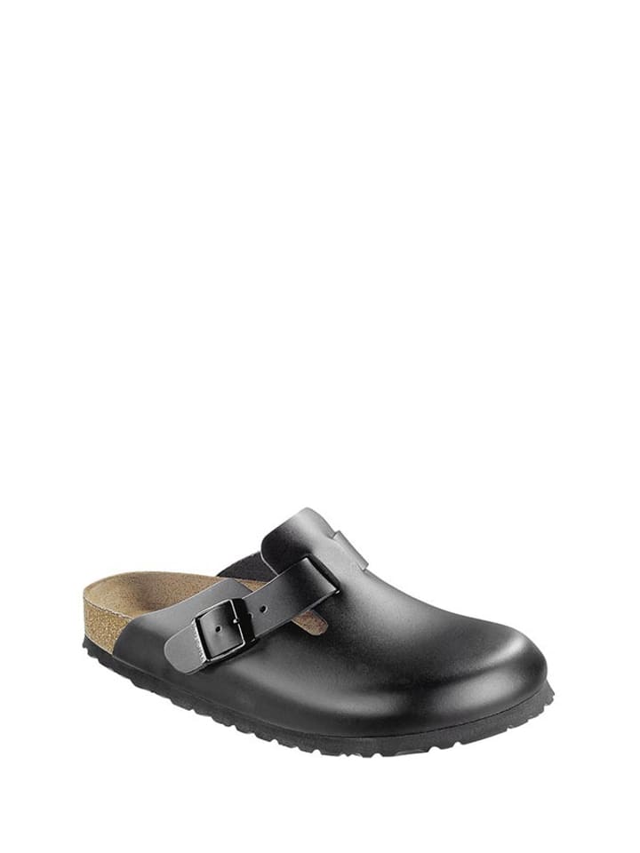 Birkenstock Skórzane chodaki w kolorze czarnym