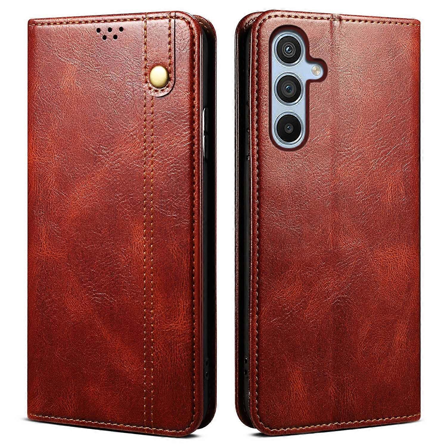 Do Samsung Galaxy A35 5G Skórzane etui Magnetyczne automatyczne zamykanie portfela Wielobarwny Style D
