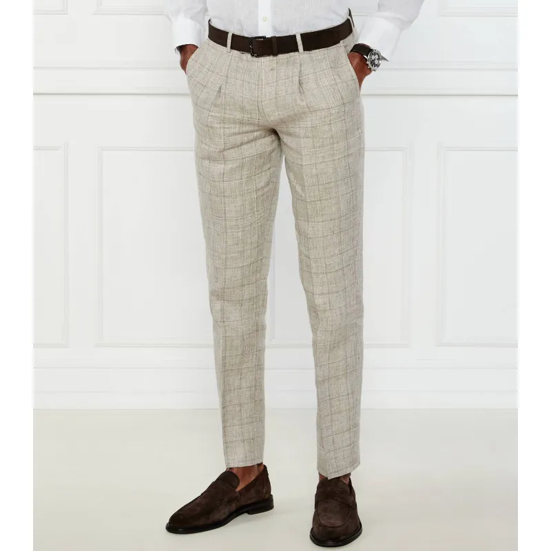 Sand Copenhagen Lniane spodnie chino Mark N Regular Fit