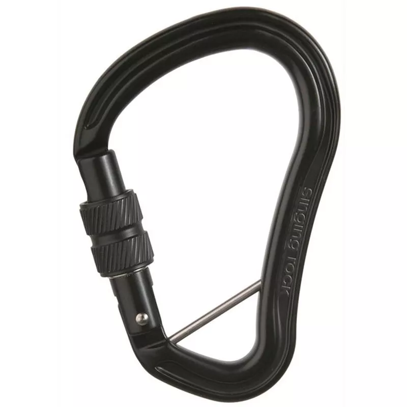 Karabinek wspinaczkowy SINGING ROCK Hector Screw BC black