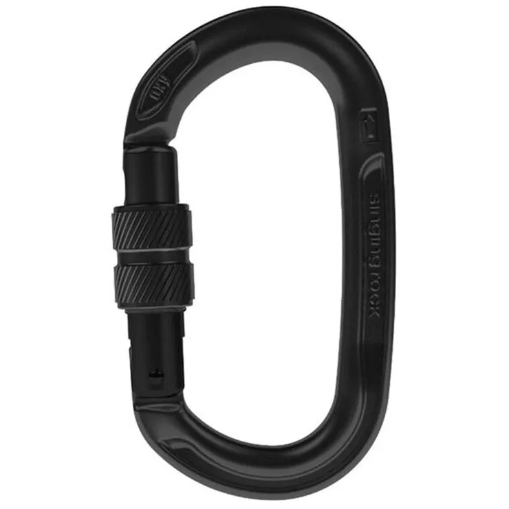 Karabinek wspinaczkowy SINGING ROCK Oxy Screw black