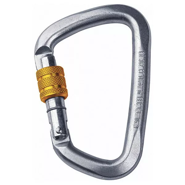 Stalowy karabinekSINGING ROCK D Steel Lock Screw