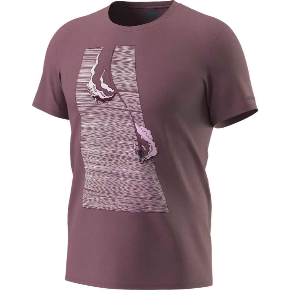 Koszulka DYNAFIT X Simon Charrière Tee Man dark rose XL