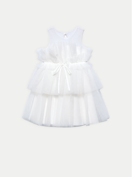 Abel & Lula Sukienka elegancka 5036 Biały Regular Fit