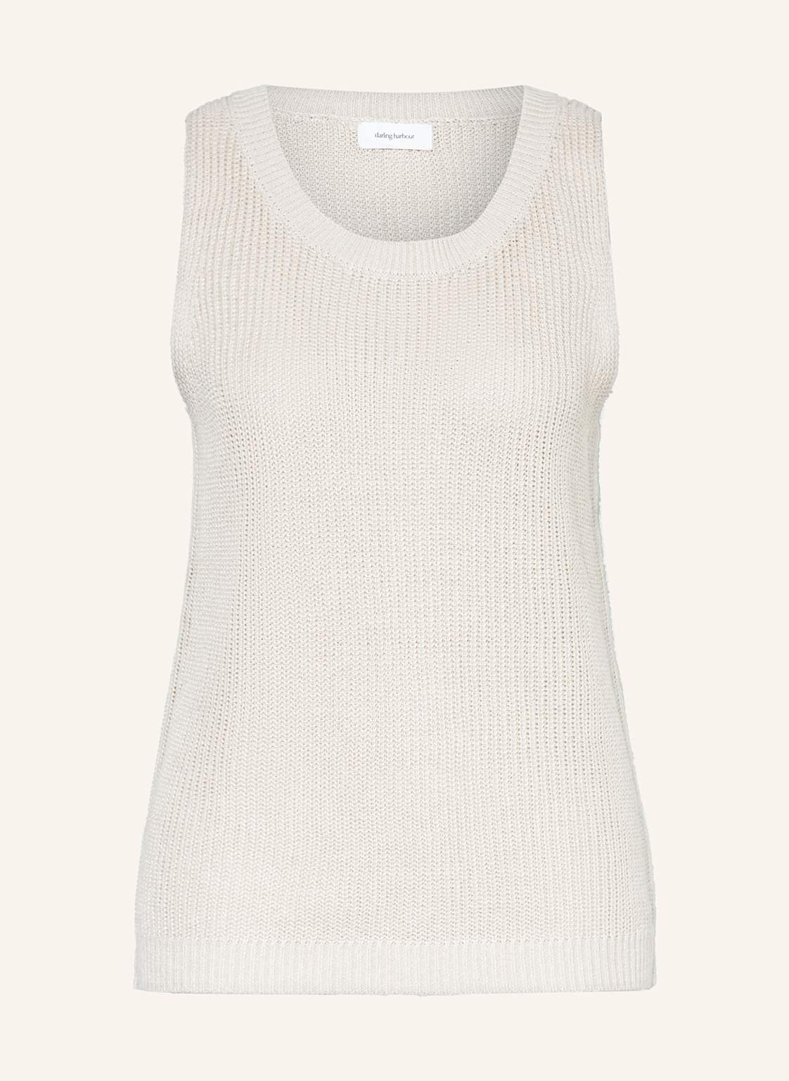 Darling Harbour Top Z Dzianiny Z Lnu beige