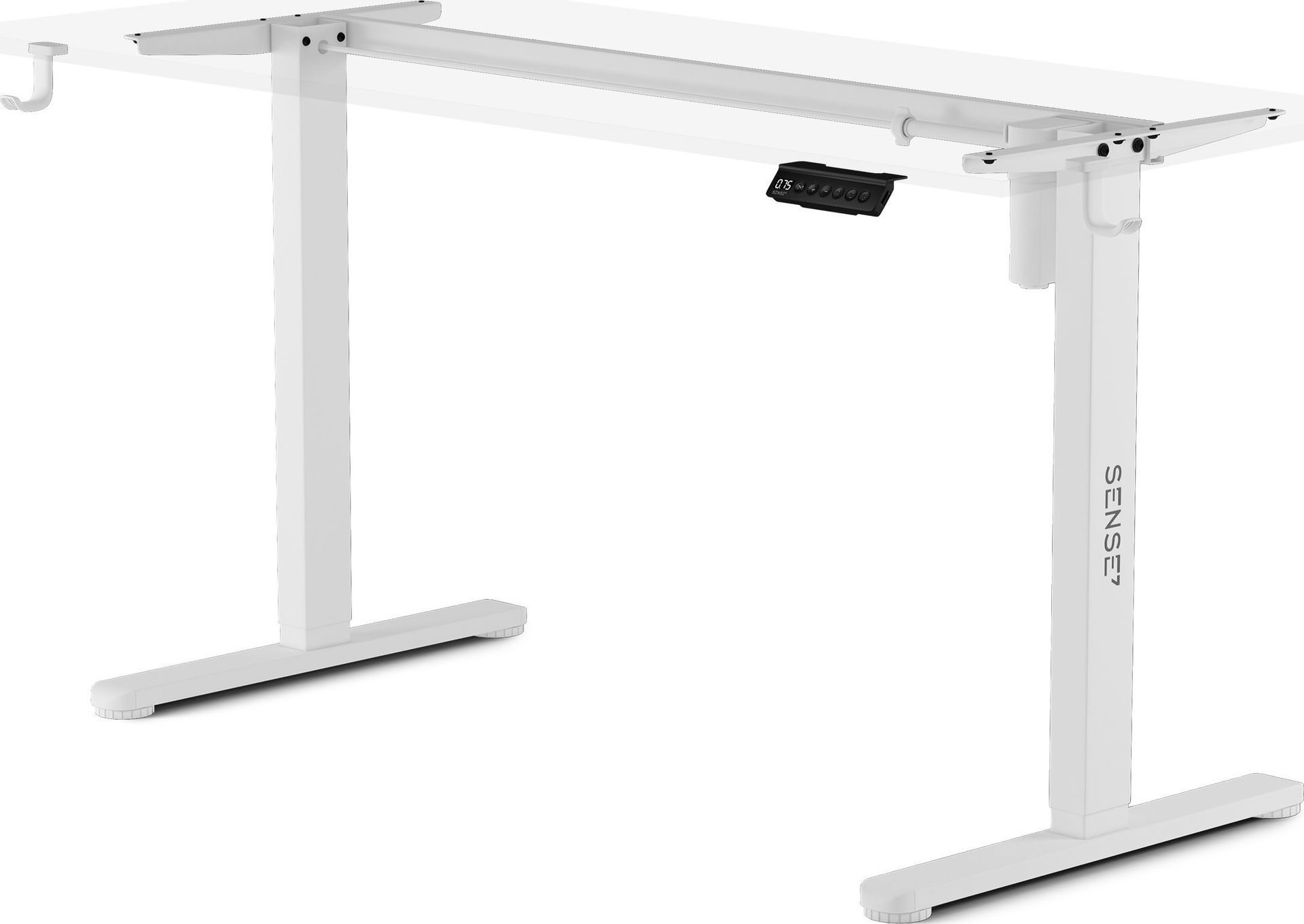 Biurko SENSE7 Nojo Białe regulowana 90-135 cmx46 cm rama biurka - biała
