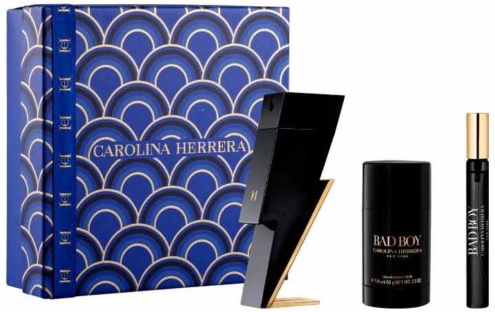 Zestaw męski Carolina Herrera Bad Boy Woda toaletowa 100 ml + 10 ml + Żel pod prysznic 100 ml (8411061092545)