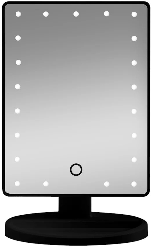 Lusterko kosmetyczne Gillian Jones Makeup Mirror w. Heart LED Light Touch Function Black (5713982011494)