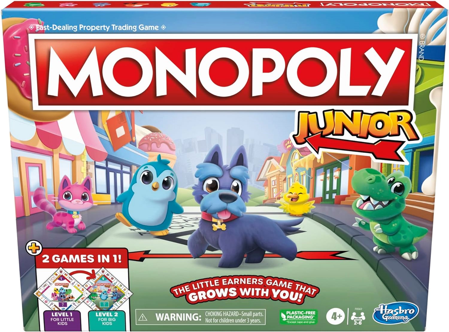 Zestaw gier planszowych Hasbro Monopoly Junior 2 w 1 (wersja włoska)