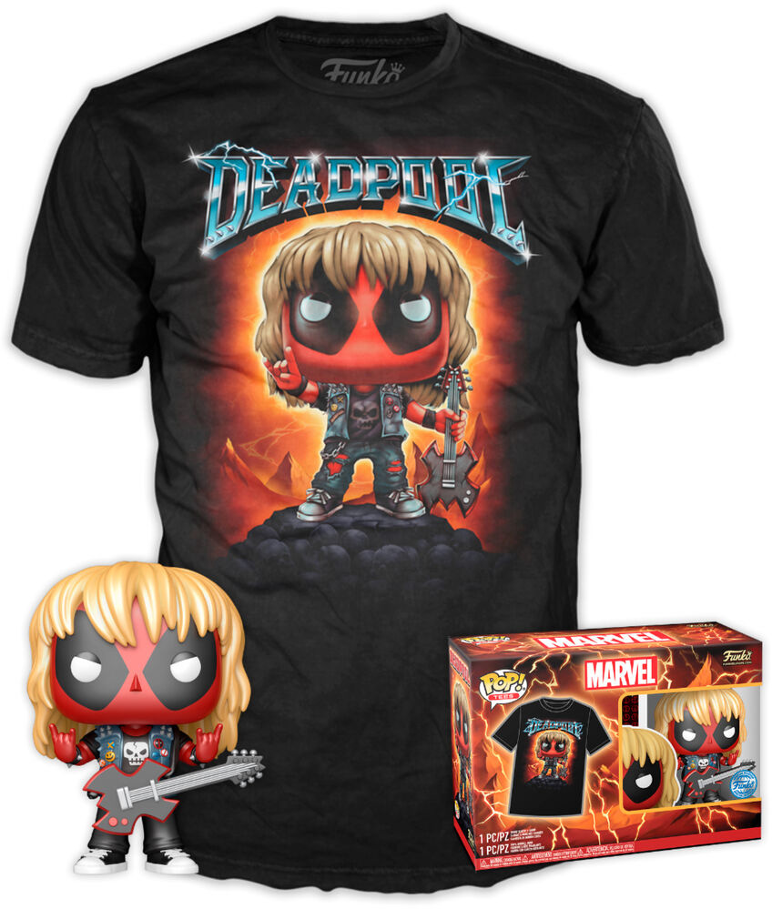 Zestaw prezentowy Funko Pop! & Tee Marvel Deadpool Heavy Metal Figurka 9 cm + Koszulka Rozmiar L