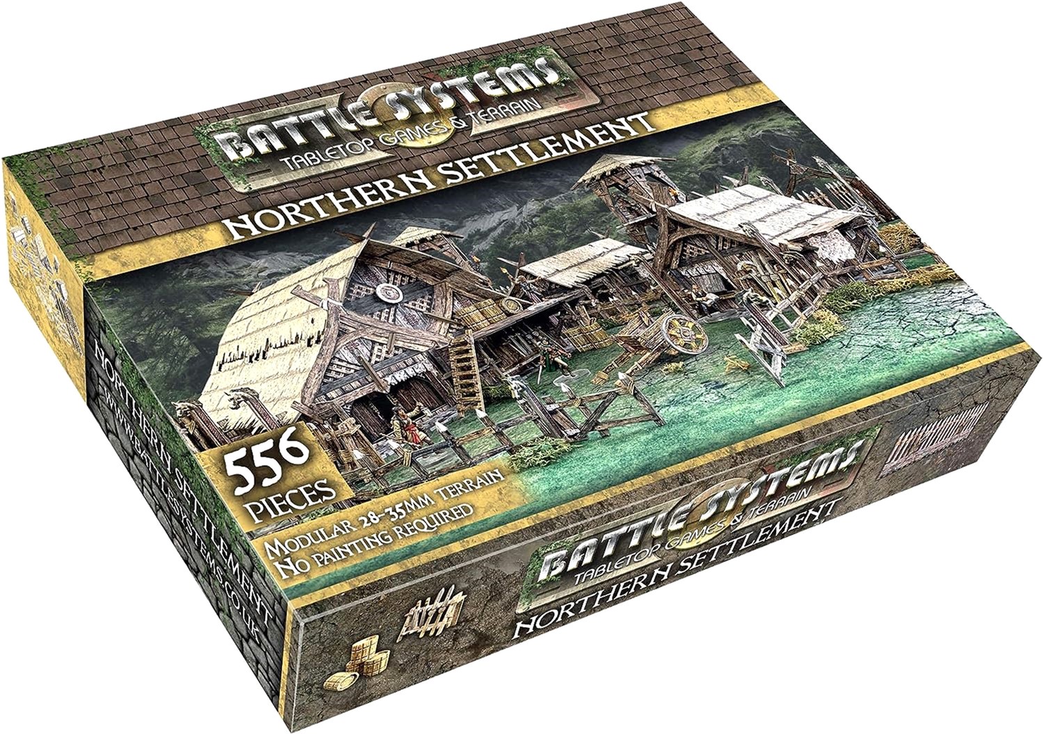 Model do składania Battle Systems Tabletop Games & Terrain Northern Settlement