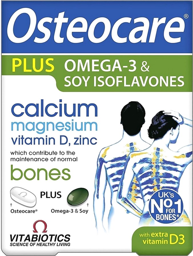 Suplement diety Vitabiotics Osteocare Plus Omega-3 & Soy Isoflavones suplement diety 84 tabletek/kapsułek (5021265227396)