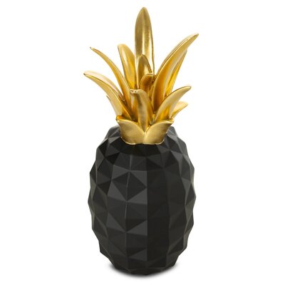 Figurka dekoracyjna EUROFIRANY Estel 10 x 25 cm Czarno-złoty