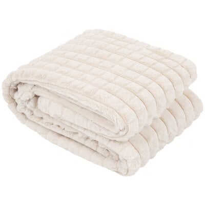 Koc MY HOME Cozy 95662 160 x 220 cm Beżowy