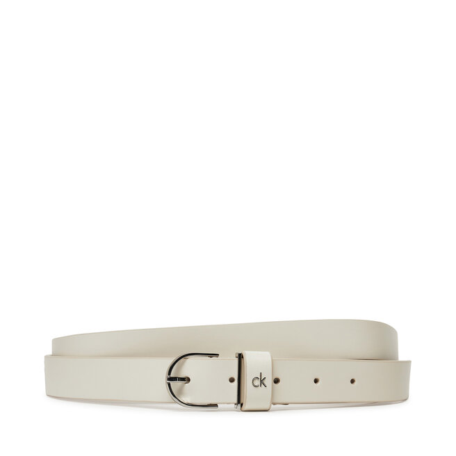 Pasek Damski Calvin Klein Ck Metal Loop Round Buckle 2.5 K60K613147 Biały